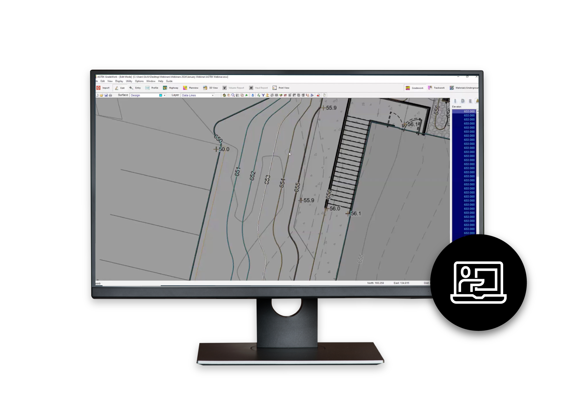 AGTEK takeoff software on computer