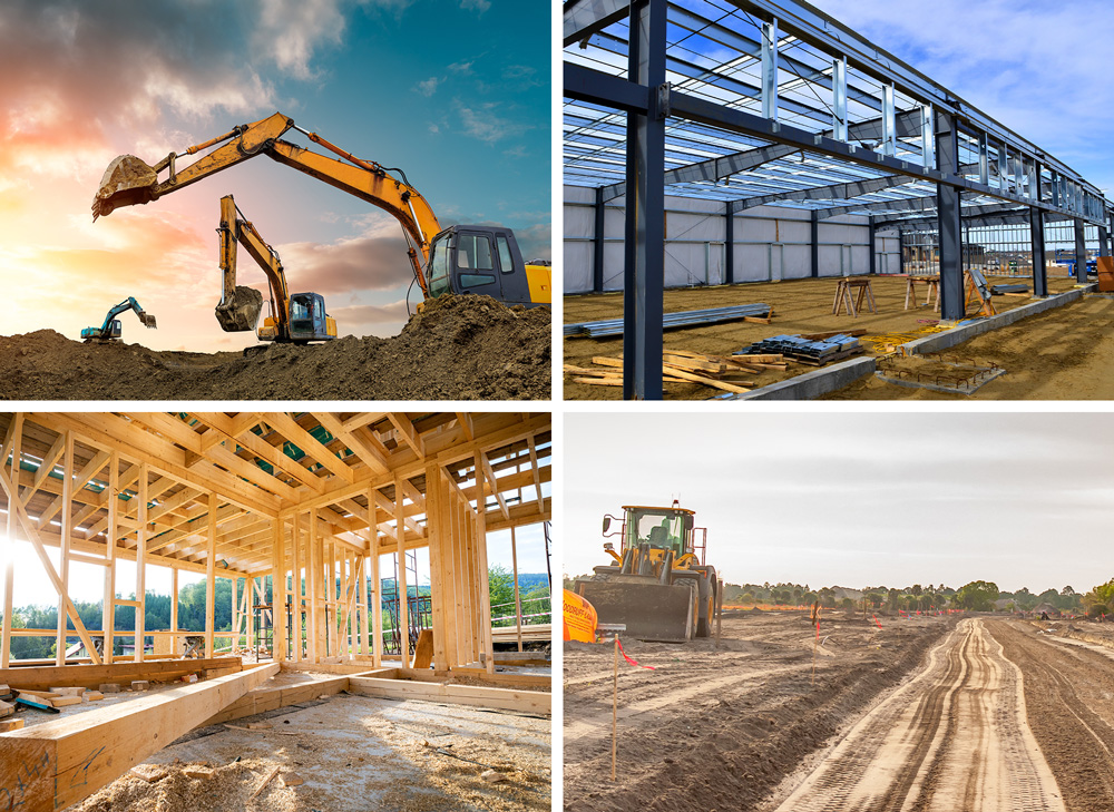 Construction sites and heavy equipment