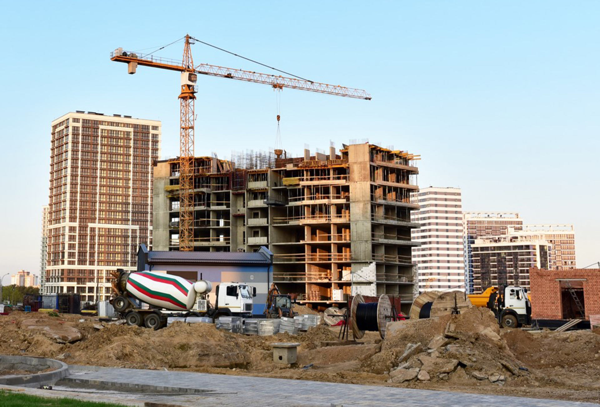 Institutional construction site