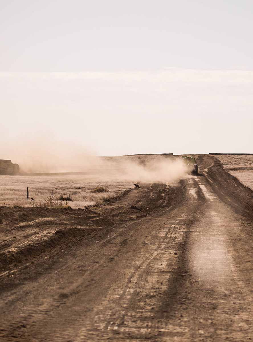 dirt road on construction site