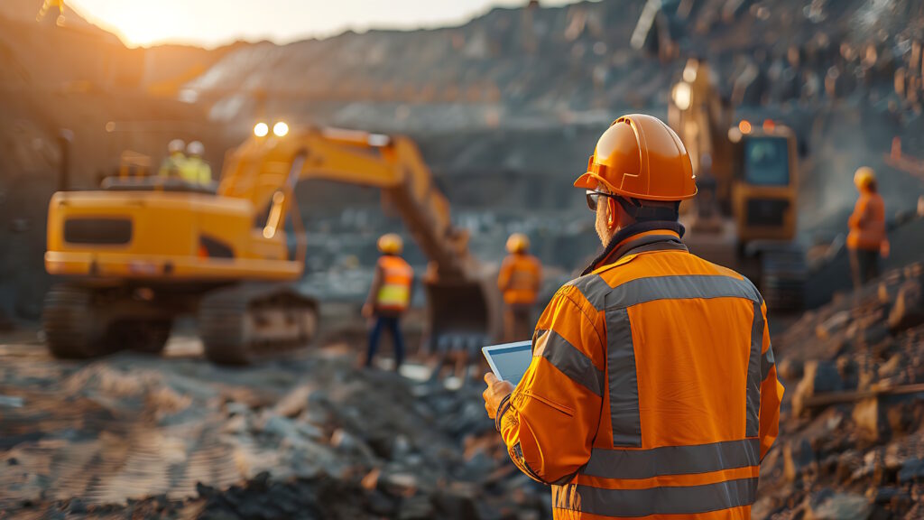 heavy construction field work