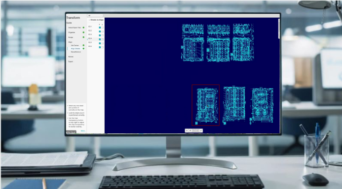 Transform sheet alignment