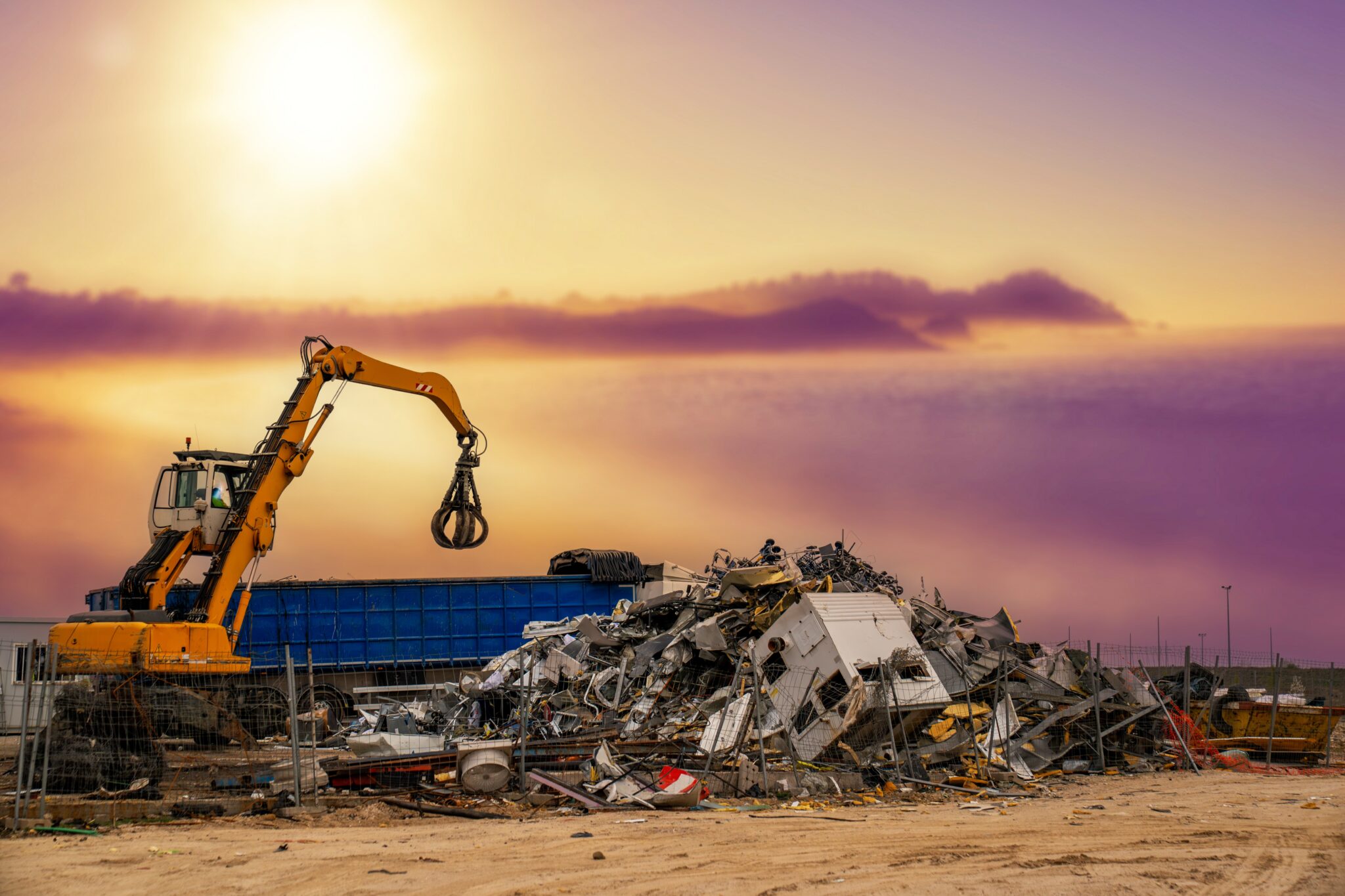 Construction at a Waste facility